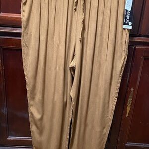 Sag Harbor woman vintage plus size 3X groove soft rayon camel color pants